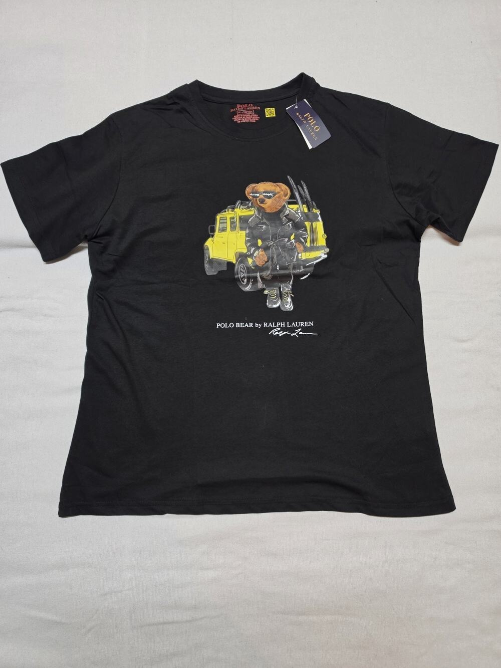 polo ralph lauren black short sleeve t-shirt Polo Bear Size XL Nwt